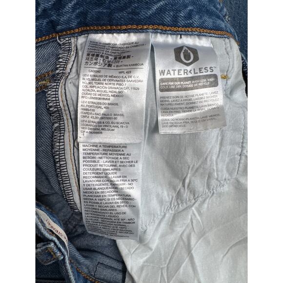 Levi's Ribcage Straight Women's Ankle Jeans in At The Ready Medium Wash Sz 24 - Picture 7 of 14